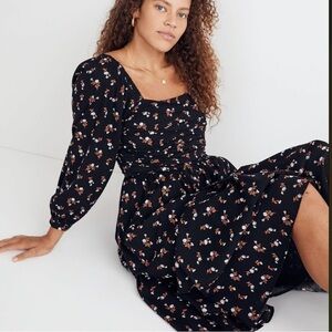 Floral Black Dress